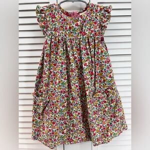 Mini Boden size 4-5 Floral Kids corduroy Dress